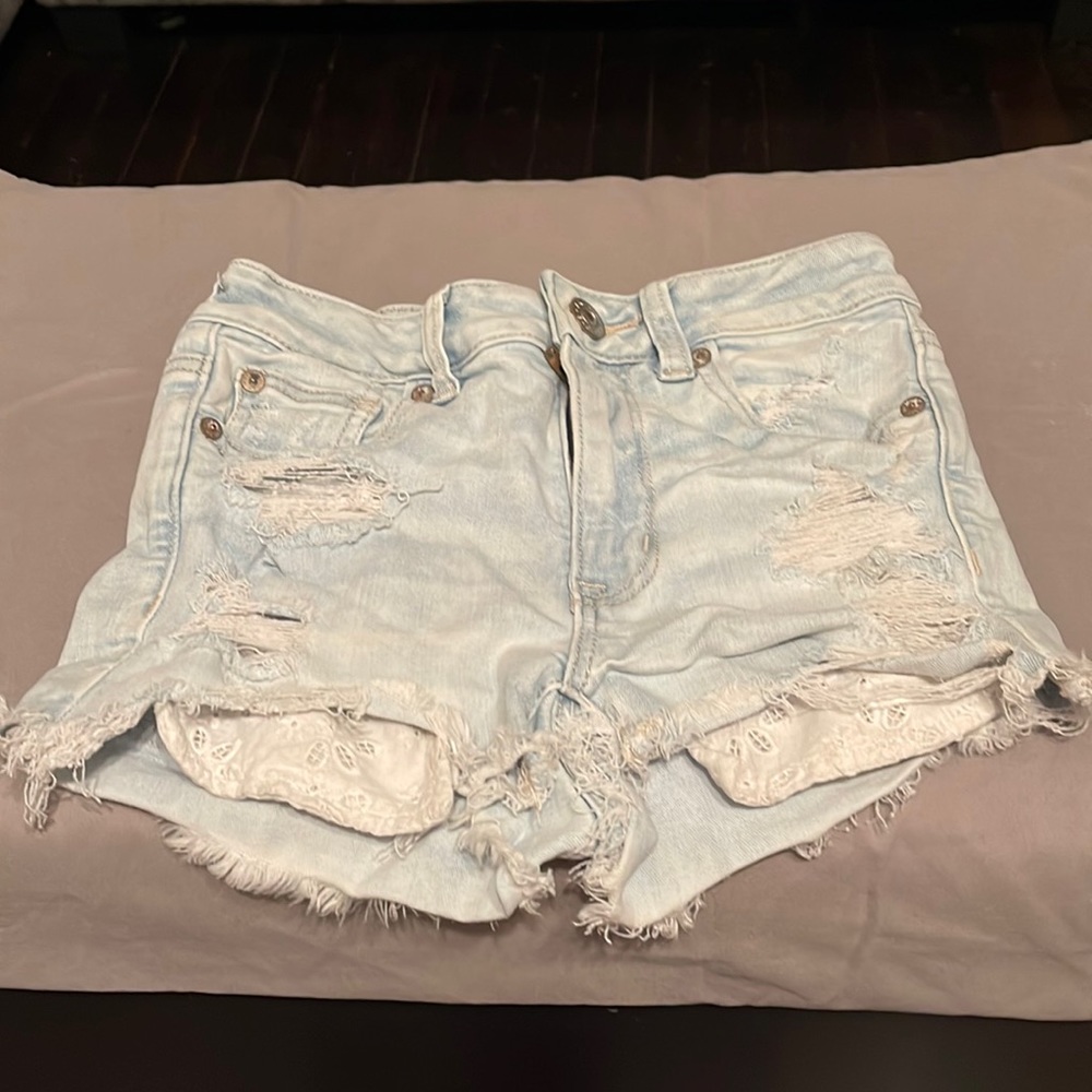 American Eagle distressed shorts size 00